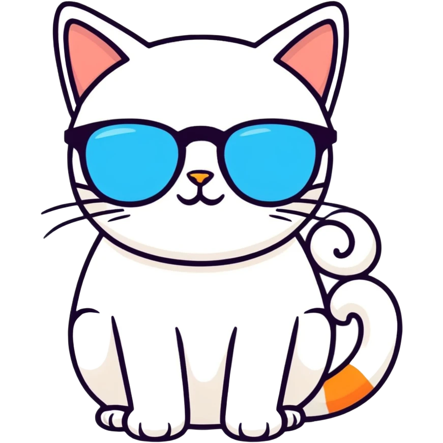 Cat with sunglasses  emoji