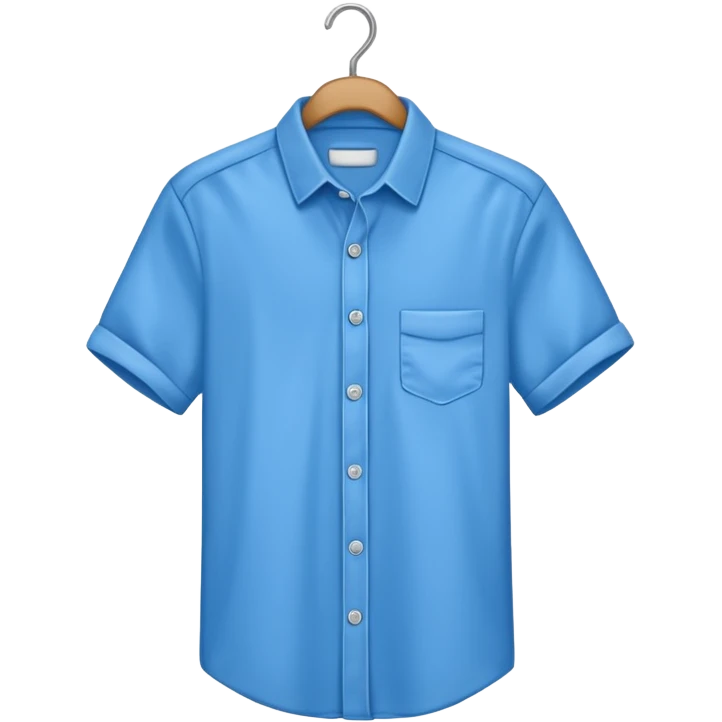 blue shirt hanged on a hanger emoji