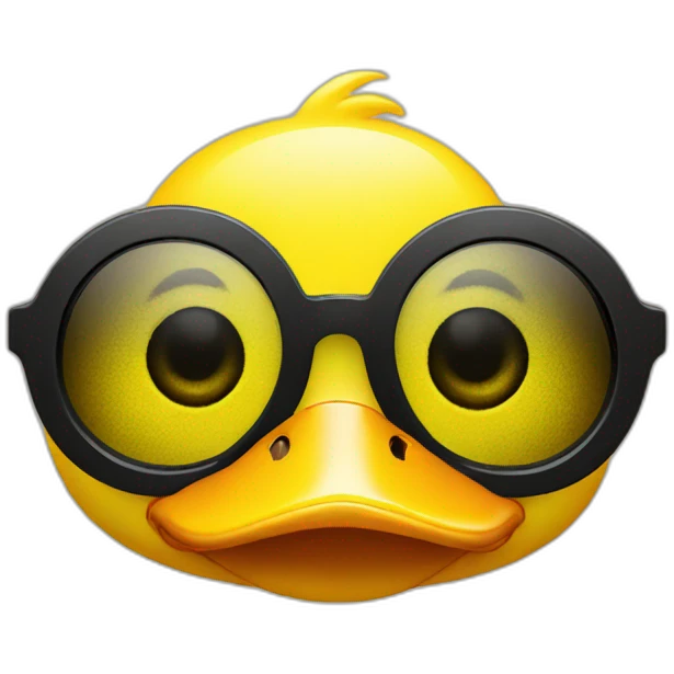 partying yellow duck face sunglasses emoji