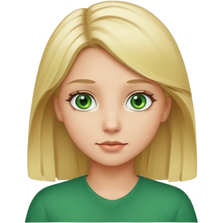 Girl blonde Green eyes emoji