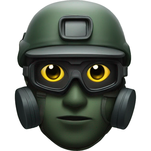 Special Forces Soldier wearing mask and night vision goggles emoji