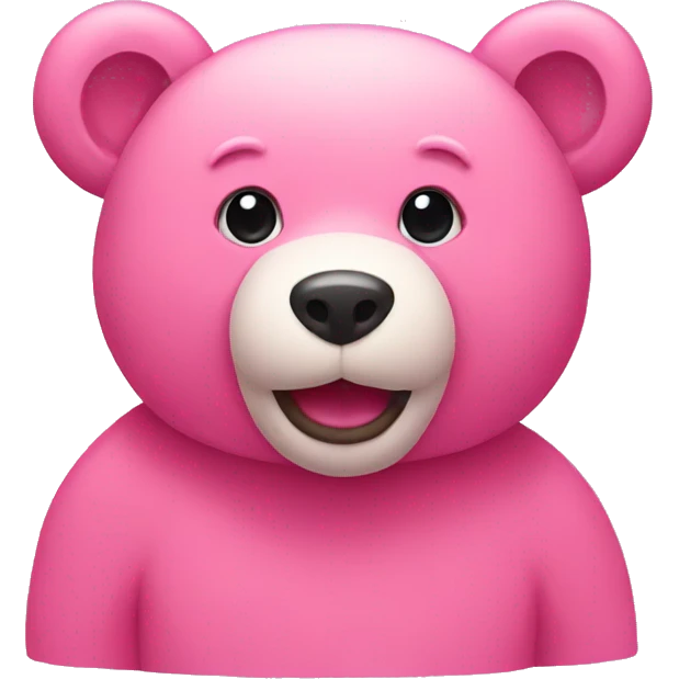 Pink bear emoji