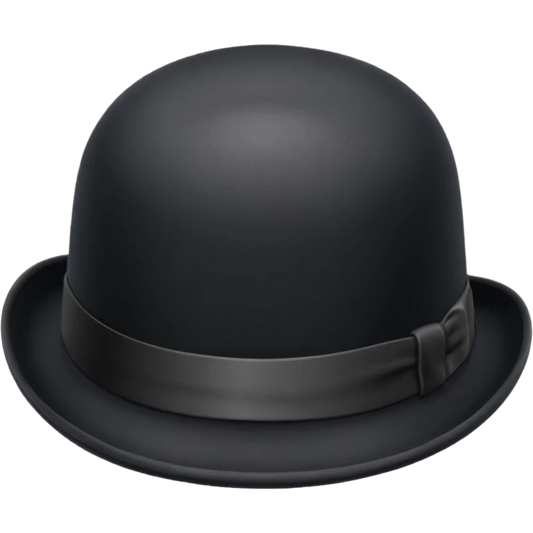 simple black bowler hat on;y emoji