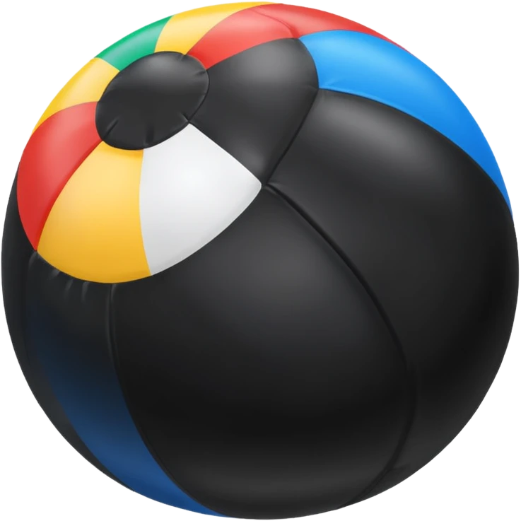 black beach ball emoji