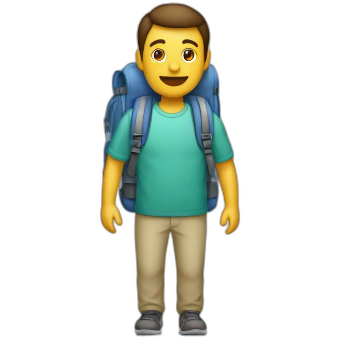 mochila viajera de la salud emoji