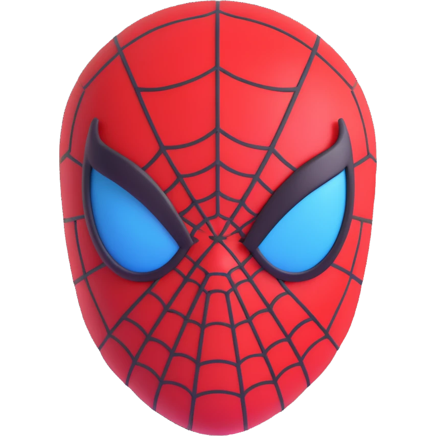 Spiderman, friendly and bold, 3D emoji style emoji