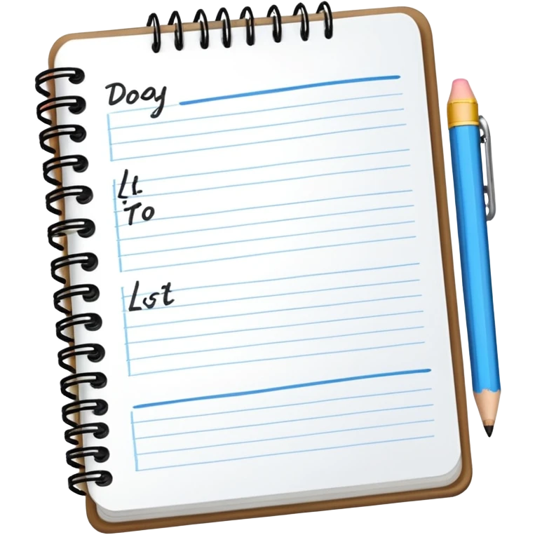 open notebook with to-do list emoji