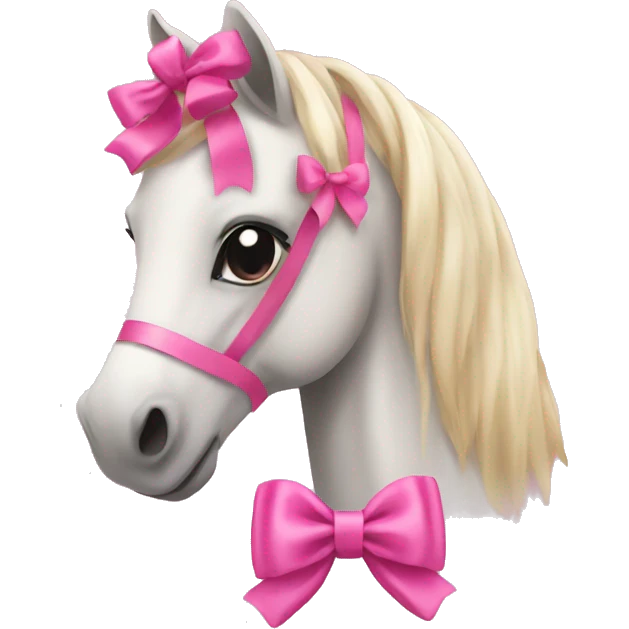 Horse with pink bow emoji