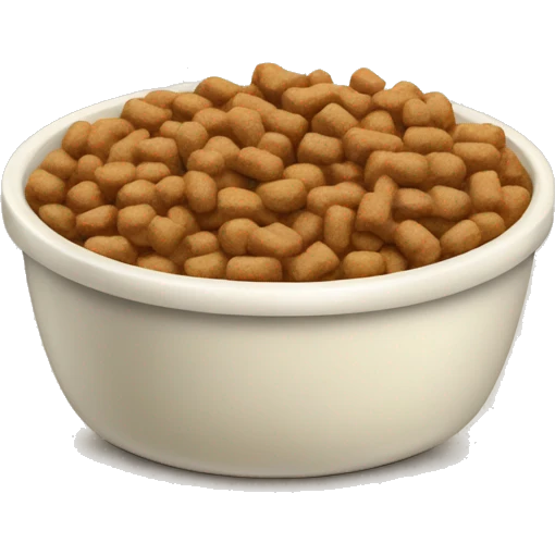 A cream bowl of dog food emoji