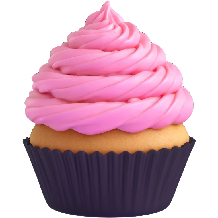 cupcake with pink icing emoji