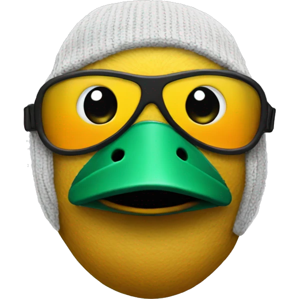 duck with a ski mask emoji