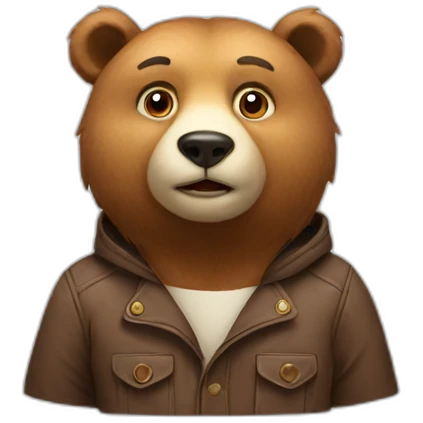 smart bear emoji