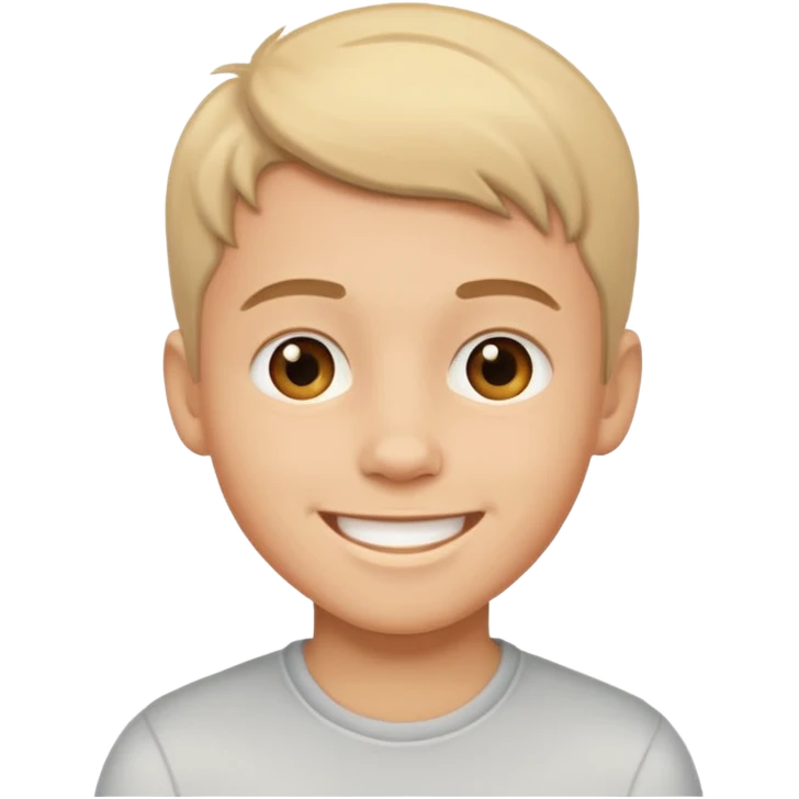 a boy with light skin, smiling emoji