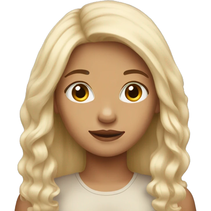 girl with beige hair emoji