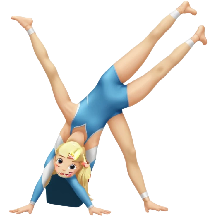 blonde gymnast doing a backbend  ￼ emoji