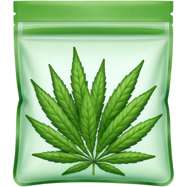 weed bud pack zip transparent emoji