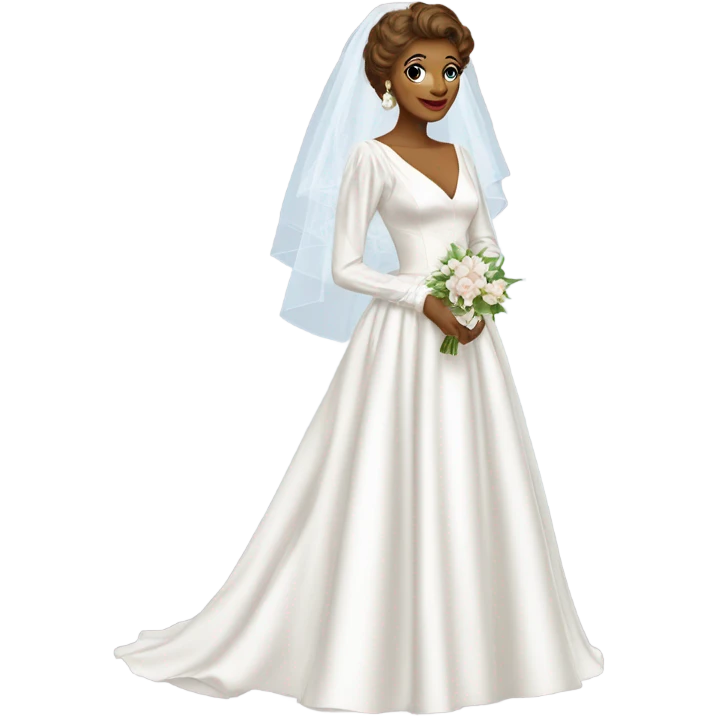 eighties wedding dress with large sleeves emoji