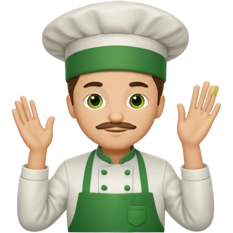 chef with green apron emoji