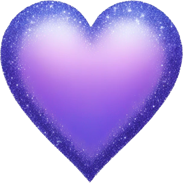 sparkly indigo-lilac-gradient heart emoji