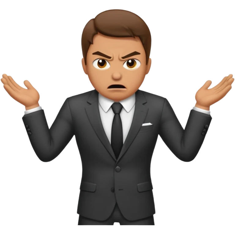 very angry male boss in suit emoji