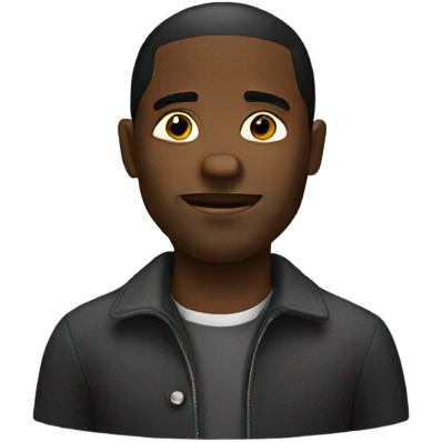 a black man with oil  emoji