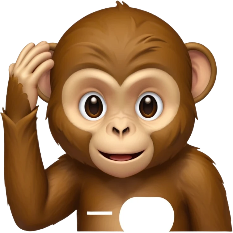 Singe qui se gratte la tete emoji