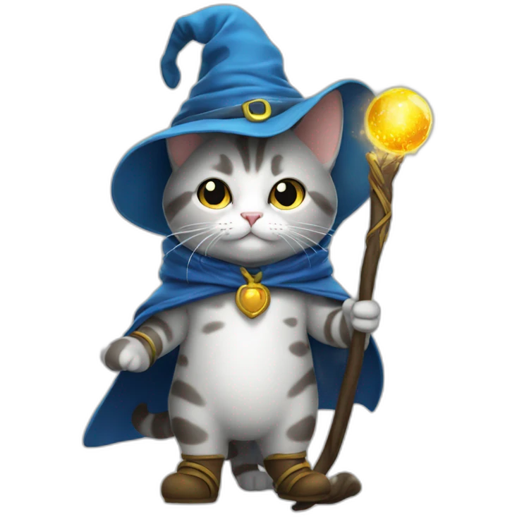 cat With boots and he IS a wizard emoji