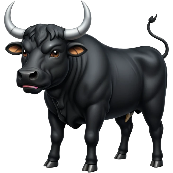 Black bull emoji