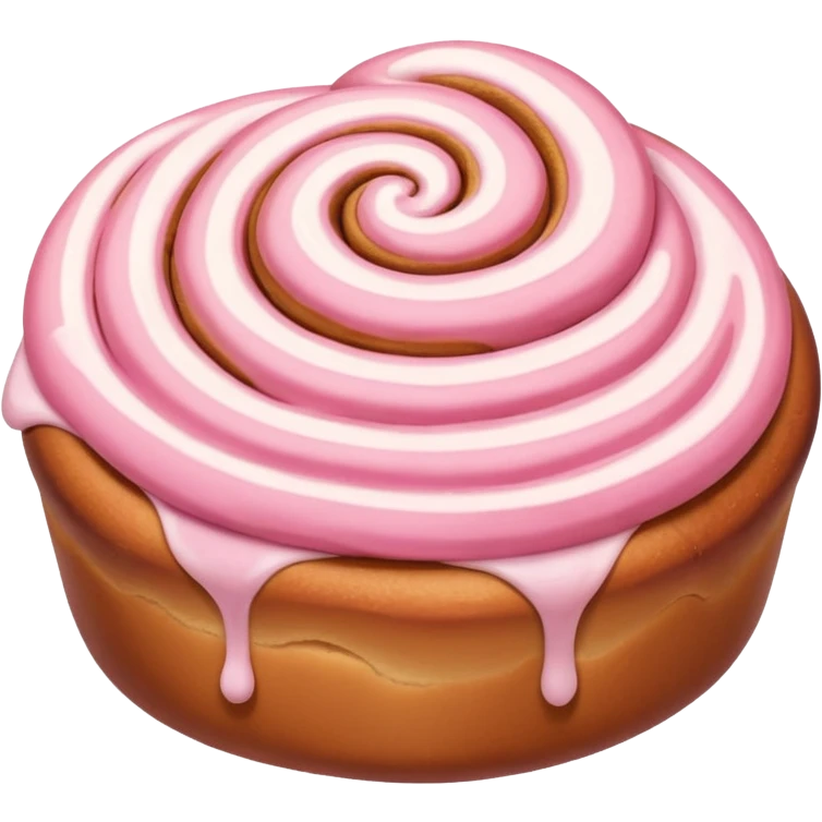 Pink cinnamon bun emoji