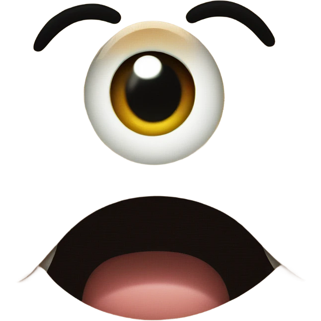 smiley face with eye twitching  emoji