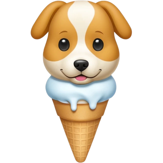 helado de perro en forma cuadrada que diga hello dog en el centro emoji