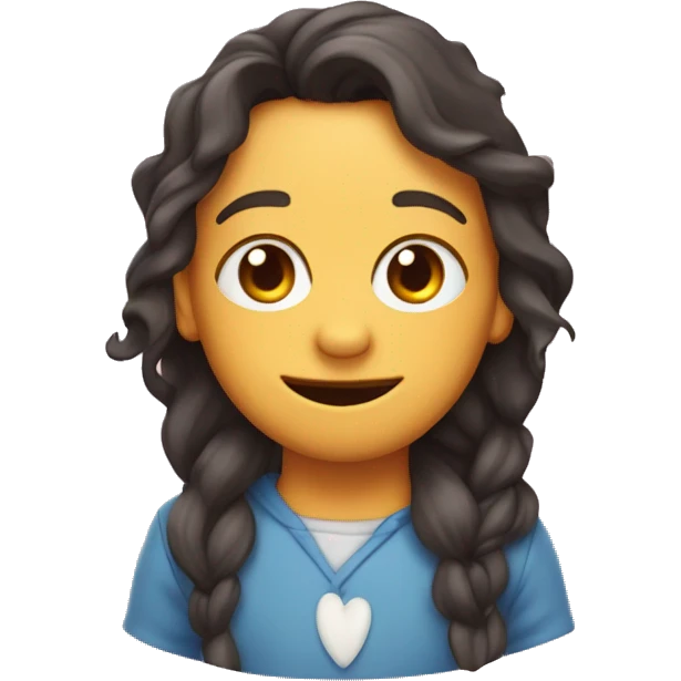 Una vaca con ojos de corazónes emoji