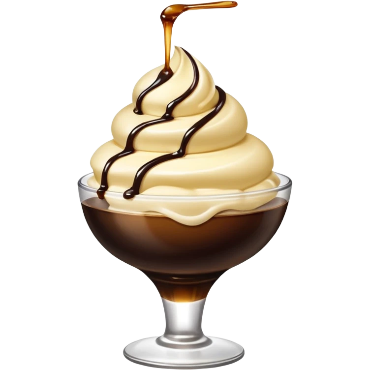 Soy sauce bottle poured on ice cream. emoji