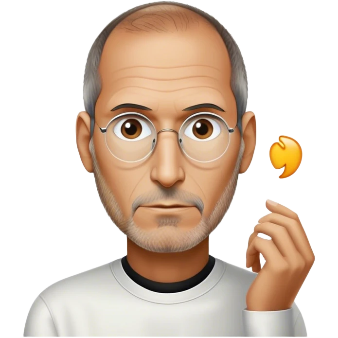 steve jobs thinking emoji