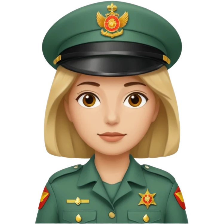 Crea un avatar de una guardia civil de españa mujer  y del area de seguridad vial/trafico emoji