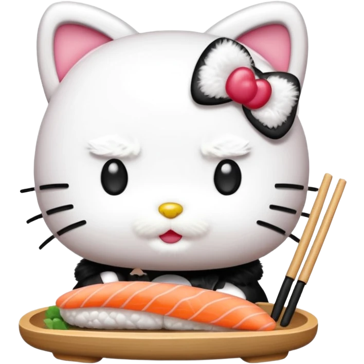 hello kitty che mangia sushi emoji