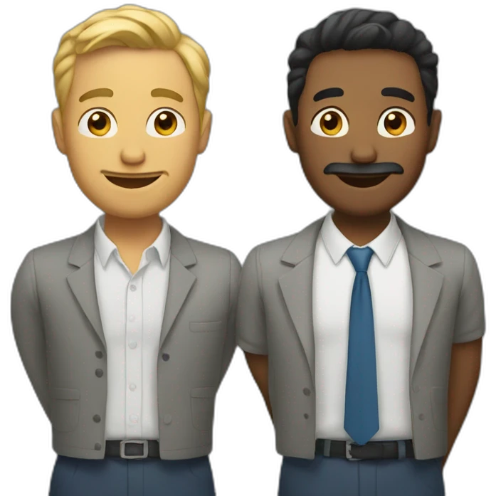 two men talking emoji