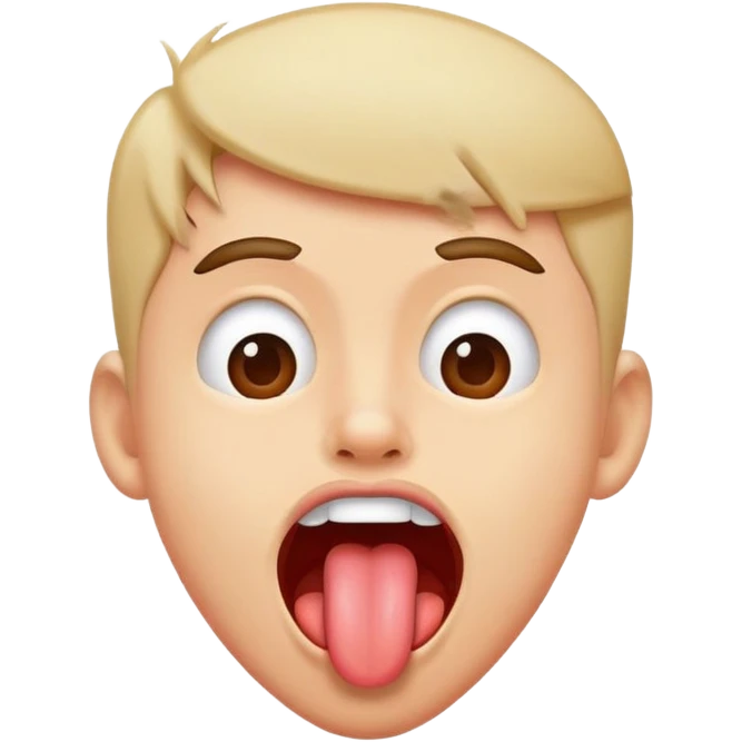 Shaking head with tongue out  emoji