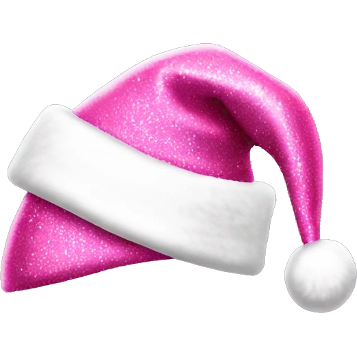Pink glittery Santa hat emoji