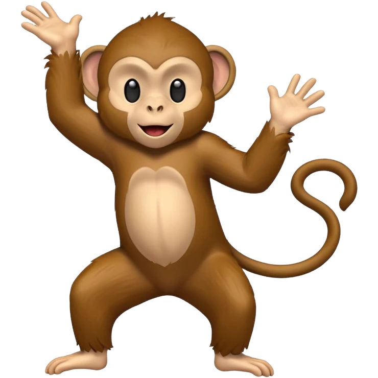 A monkey dancing emoji