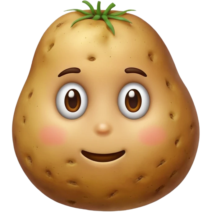 potato without eyes or face emoji