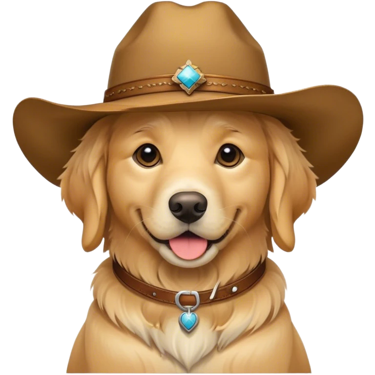 golden retriever cowboy emoji
