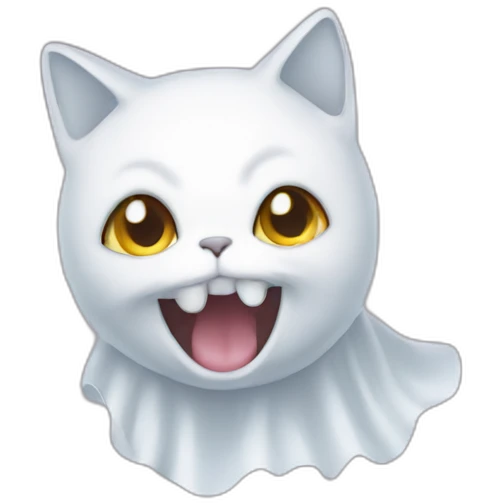 cat as ghost emoji