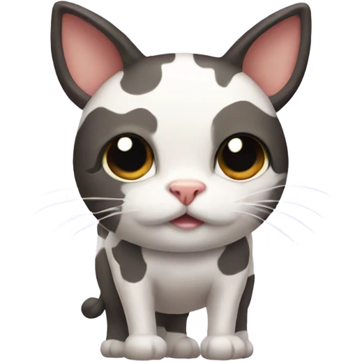 Cat with cow body emoji