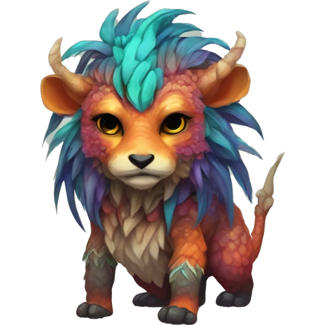 Colorful vernid fantasy creature LiLaiRa GriffSnuff Kamirah Falvie emoji