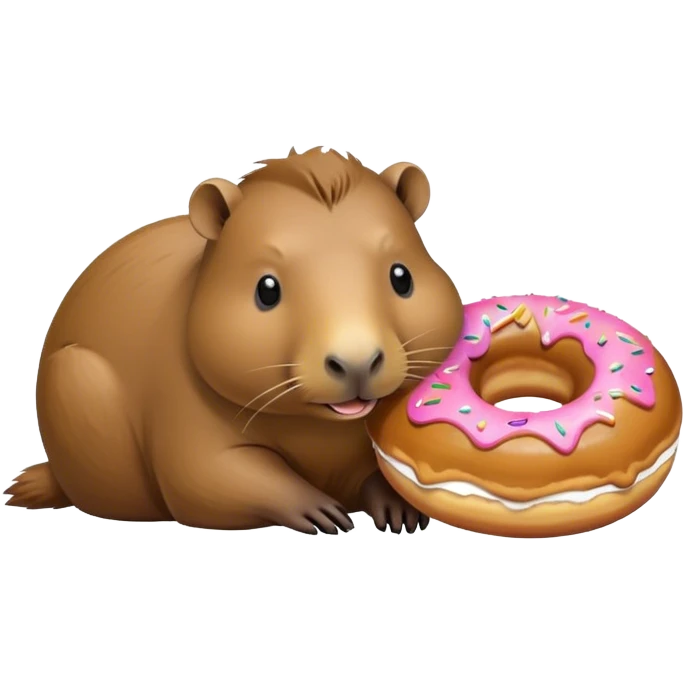 capybara eating a donut  emoji