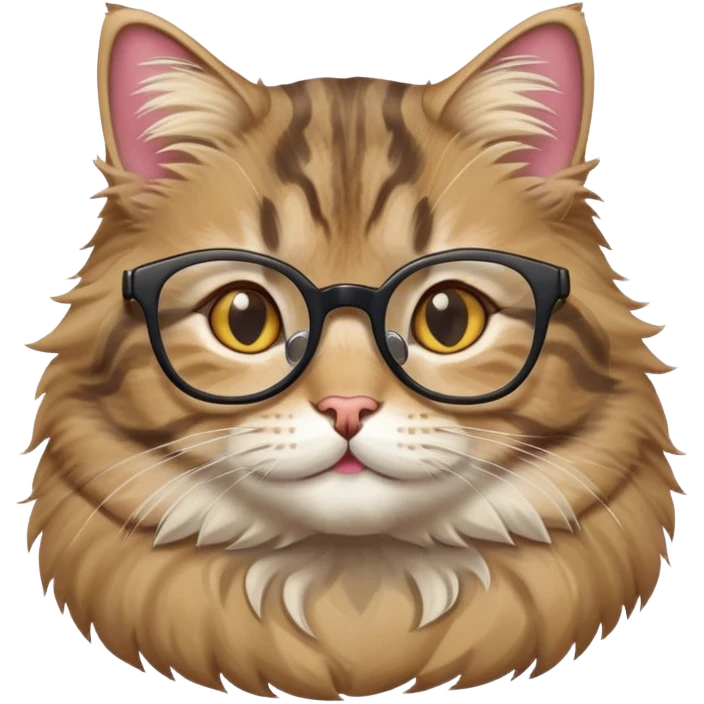 забивной кот в очках радуется  emoji