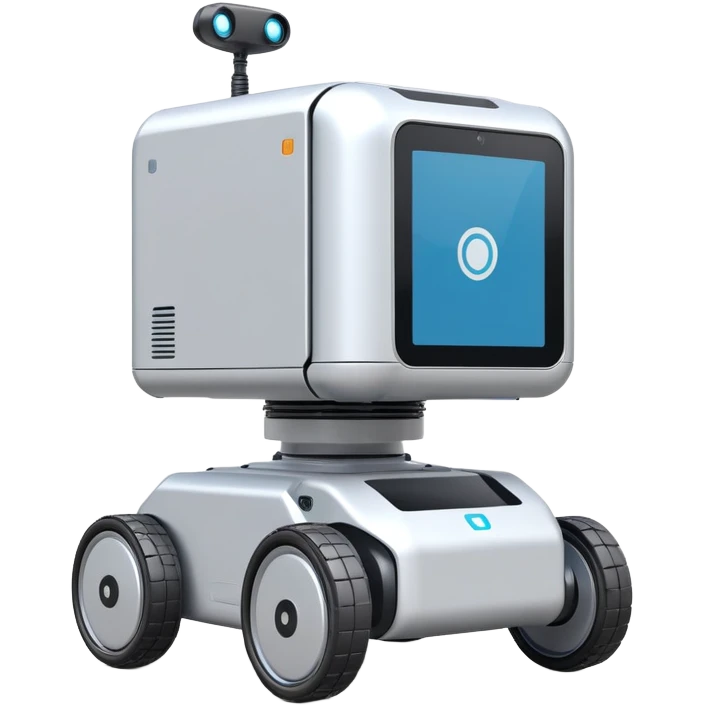 Lightweight delivery robot with modular cargo slots emoji