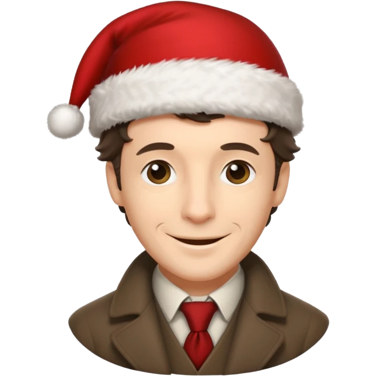  sherlock holmes with a xmas hat emoji