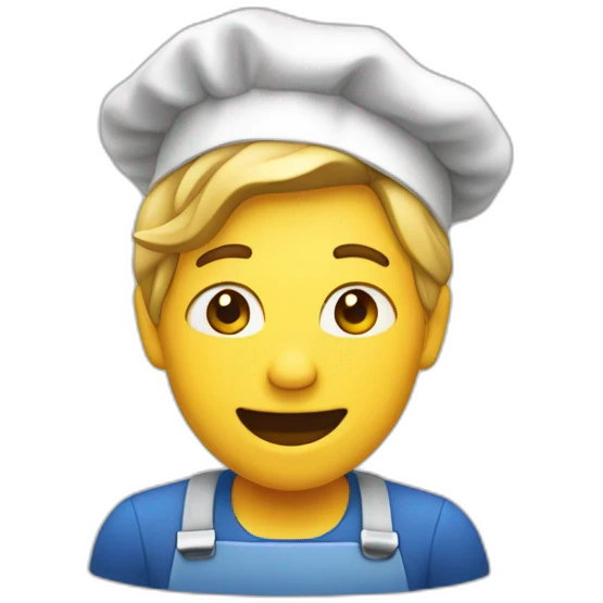 cuisinier qui a un accident en glissant emoji